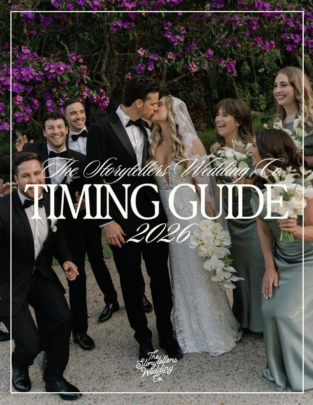 The Storytellers Wedding Co. 2026 Timing Guide cover